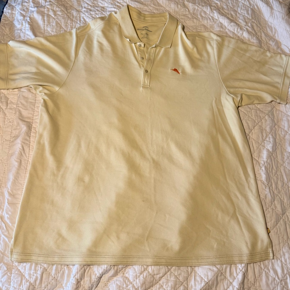 Tommy Bahama Emfielder Yellow Polo Shirt